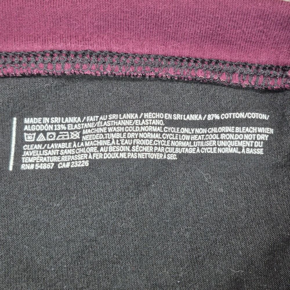 Victoria's Secret PINK Yoga Pants Womens Medium Black Foldover Rhinestone Flare - Picture 5 of 13